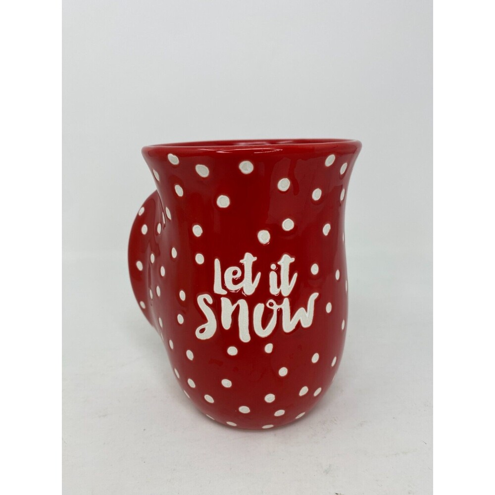 TAG Red Hand Warmer Coffee Mug Let it Snow Christmas Holiday Scandinavian